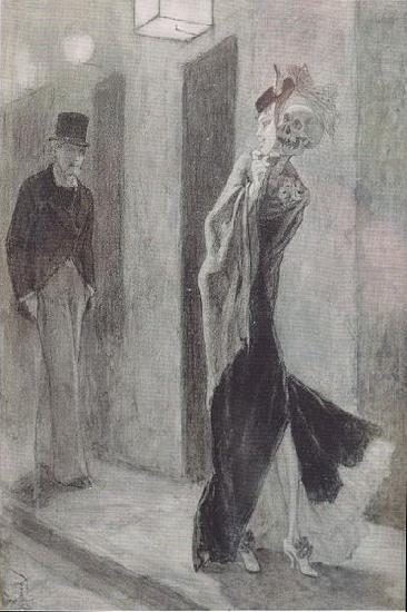 Felicien Rops Human Pardon. The Hundert Unprententious Sketches to Cher Honest Pople china oil painting image